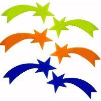 KRT-1115 ( 6PCS ) ( KUYRUKLU YILDIZ ) BİSİKLET TEKER SÜSÜ ( RENKLİ PLASTİK )*50X1