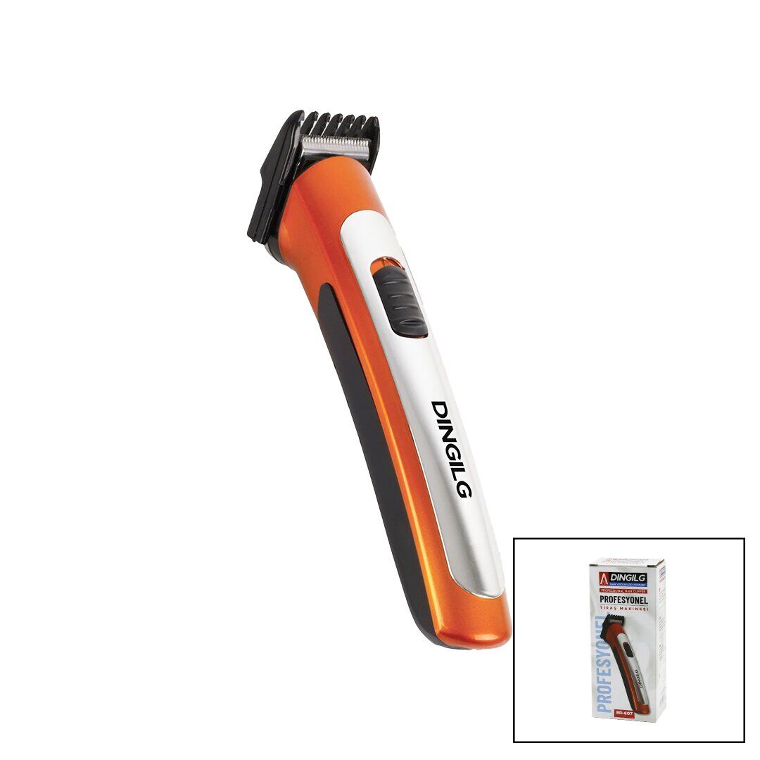 DINGILG RD-607 SAÇ & SAKAL KESME TRAŞ MAKİNESİ (FİŞ ŞARJLI) (4 KADEMELİ KESİM TARAK) (8 SAAT ŞARJ=60DK.TAM GÜÇ KULLANIM)*120