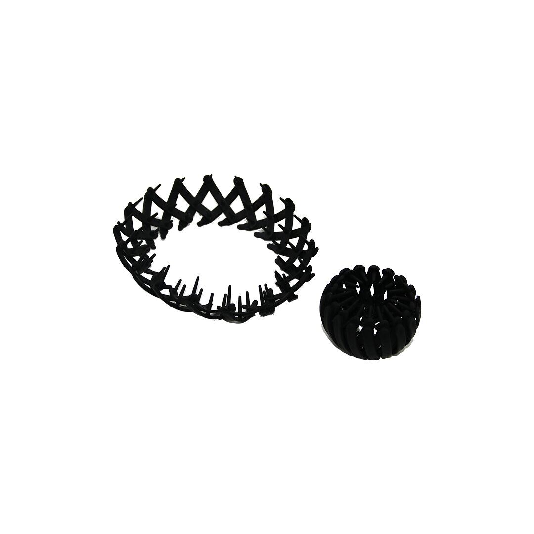 MUJGAN MJGN-823 ( KUŞ YUVASI MODEL ) ( AKORDİYON ) ( AÇ-KAPA=SIKIŞTIRMALI ) ( SİYAH PLASTİK ) SAÇ TOKASI ( TOPUZ YAPMA )*12X91