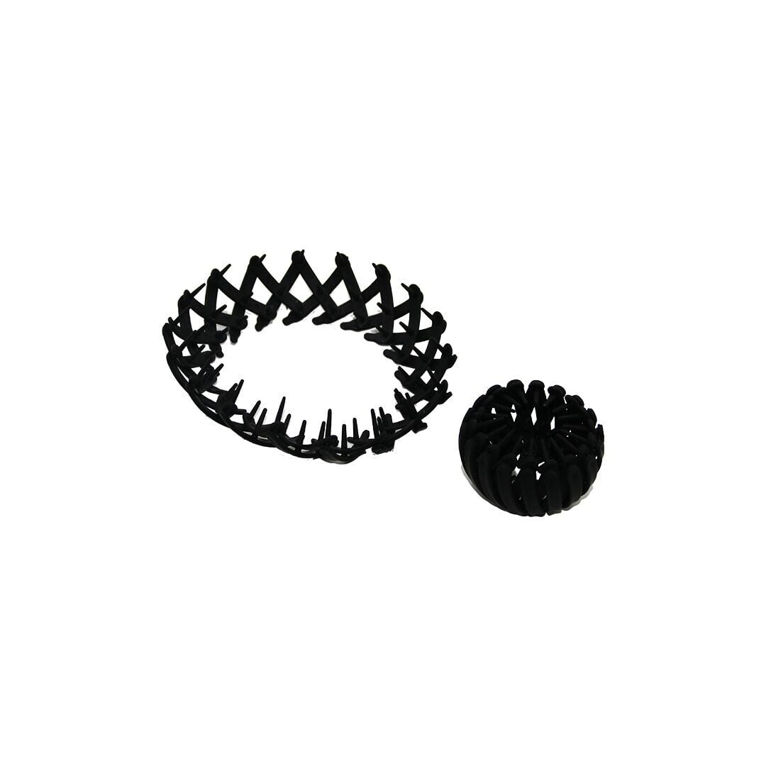 MUJGAN MJGN-823 ( KUŞ YUVASI MODEL ) ( AKORDİYON ) ( AÇ-KAPA=SIKIŞTIRMALI ) ( SİYAH PLASTİK ) SAÇ TOKASI ( TOPUZ YAPMA )*12X91