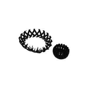 MUJGAN MJGN-823 ( KUŞ YUVASI MODEL ) ( AKORDİYON ) ( AÇ-KAPA=SIKIŞTIRMALI ) ( SİYAH PLASTİK ) SAÇ TOKASI ( TOPUZ YAPMA )*12X91