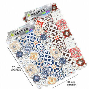 BAROTTİ DMR-10028 ( DİKDÖRTGEN ) ( DESENLİ ) ( 70 X 34 CM ) ( SU EMİCİ & SİHİRLİ ) KAYDIRMAZ BANYO & KÜVET PASPAS*60