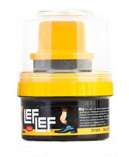 NURİ LEFLEF ( HAZIR ) ( CİLALI SÜNGERLİ ) ( SİYAH ) KREM AYAKKABI BOYASI 60ML*12X6