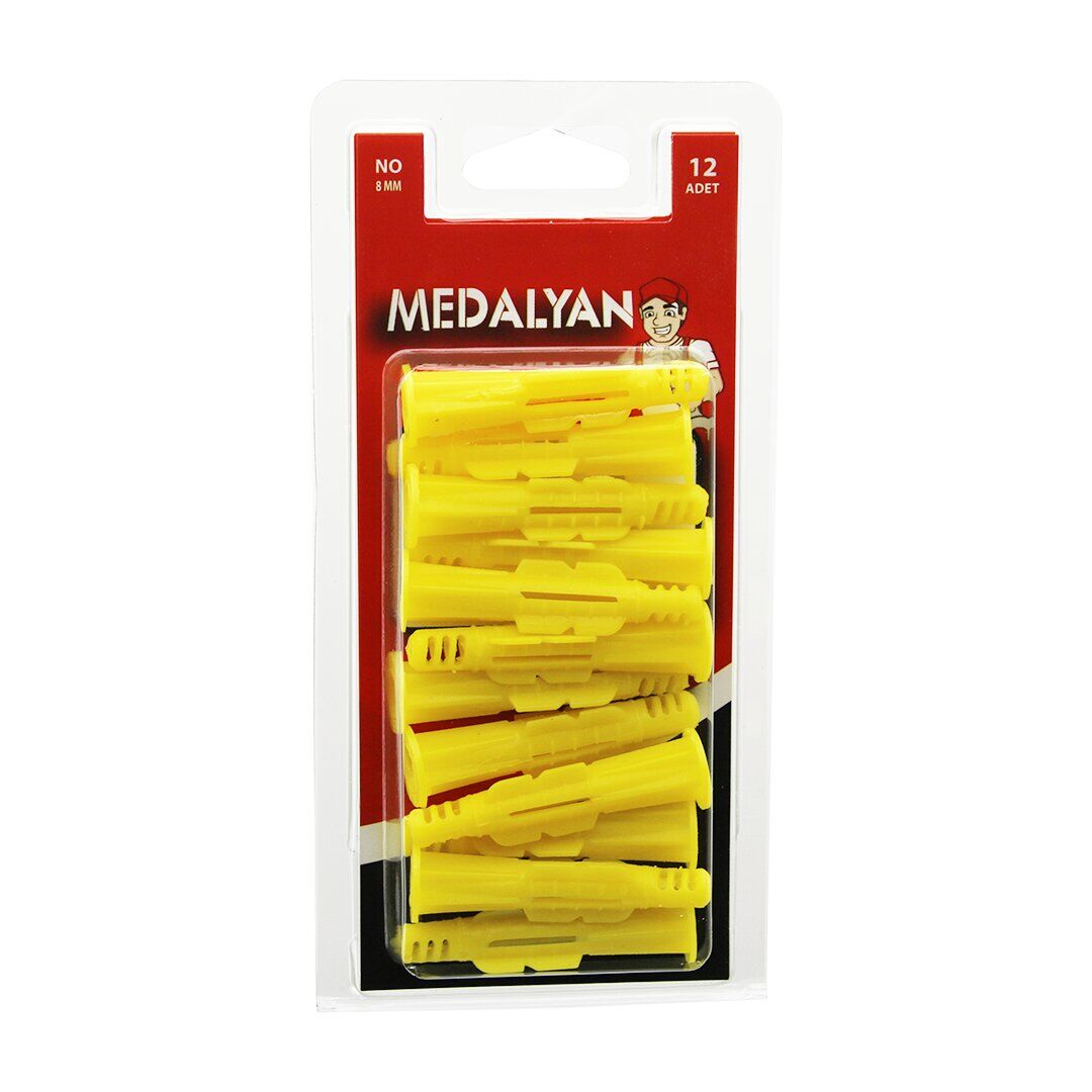 MEDALYAN DL-86 ( 8MM ) ( ROKET ) DÜBEL SARI ( 12PCS )*12X9