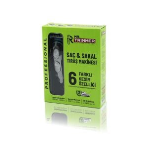 MR.TRIMMER MR-055 RD-055 SAÇ & SAKAL KESME TRAŞ MAKİNESİ ( 6 FARKLI KESİM ) ( USB ŞARJLI ) ( 2 KADEME BIÇAK AYARI )*60