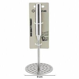 BAROTTİ DMR-10199 ( YUVARLAK ) ( ÇAP : 8CM ) ( METAL SAPLI = 11.5CM ) ( METAL ) PATATES EZİCİ ( TOPLAM UZUNLUK : 26.5CM )*144