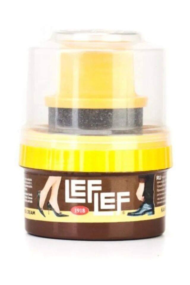NURİ LEFLEF ( HAZIR ) ( CİLALI SÜNGERLİ ) ( K.KAHVE ) KREM AYAKKABI BOYASI 60ML*12X6