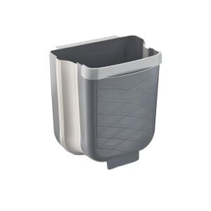 QLUX L-00869-2 ( GRİ ) KATLANABİLİR MUTFAK ÇÖP KOVASI ( 6LT )*8