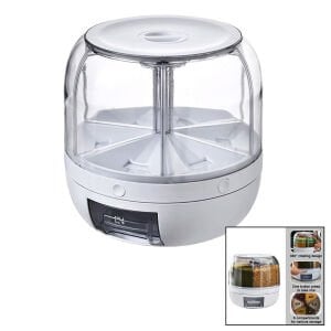 TEBA TGO-1000 ( 360° ) DÖNEBİLEN GIDA ORGANİZERİ ( 6 BÖLMELİ & 6KG. ) OTOMATİK DÜĞME MUSLUK*1