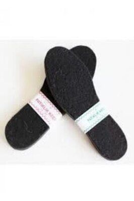 KUŞCUOĞLU KÇ-900-27049 ( DİKİŞSİZ ) ( PATİKLİK & DELİKLİ ) ( SİYAH & BAYAN ) YÜN KEÇE*12X70