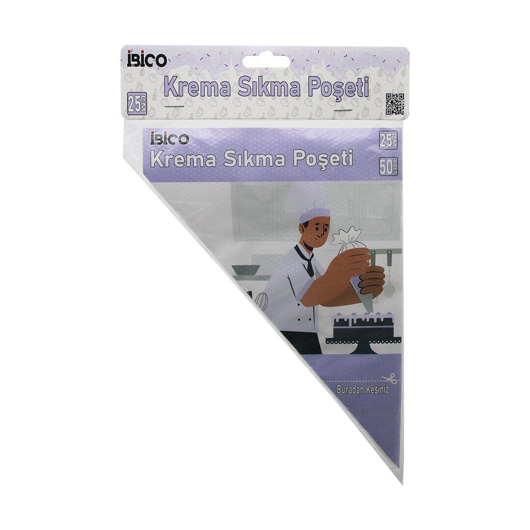 İBİCO İ22-152 ( NAYLON ) ( 25CM ) ( 50PCS ) ( KREMA SIKMA ) ( POŞETİ ) TORBASI*200