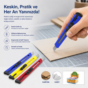 TAHA KOD:101 KÜÇÜK PLASTİK FALÇATA MAKET BIÇAK*60X20