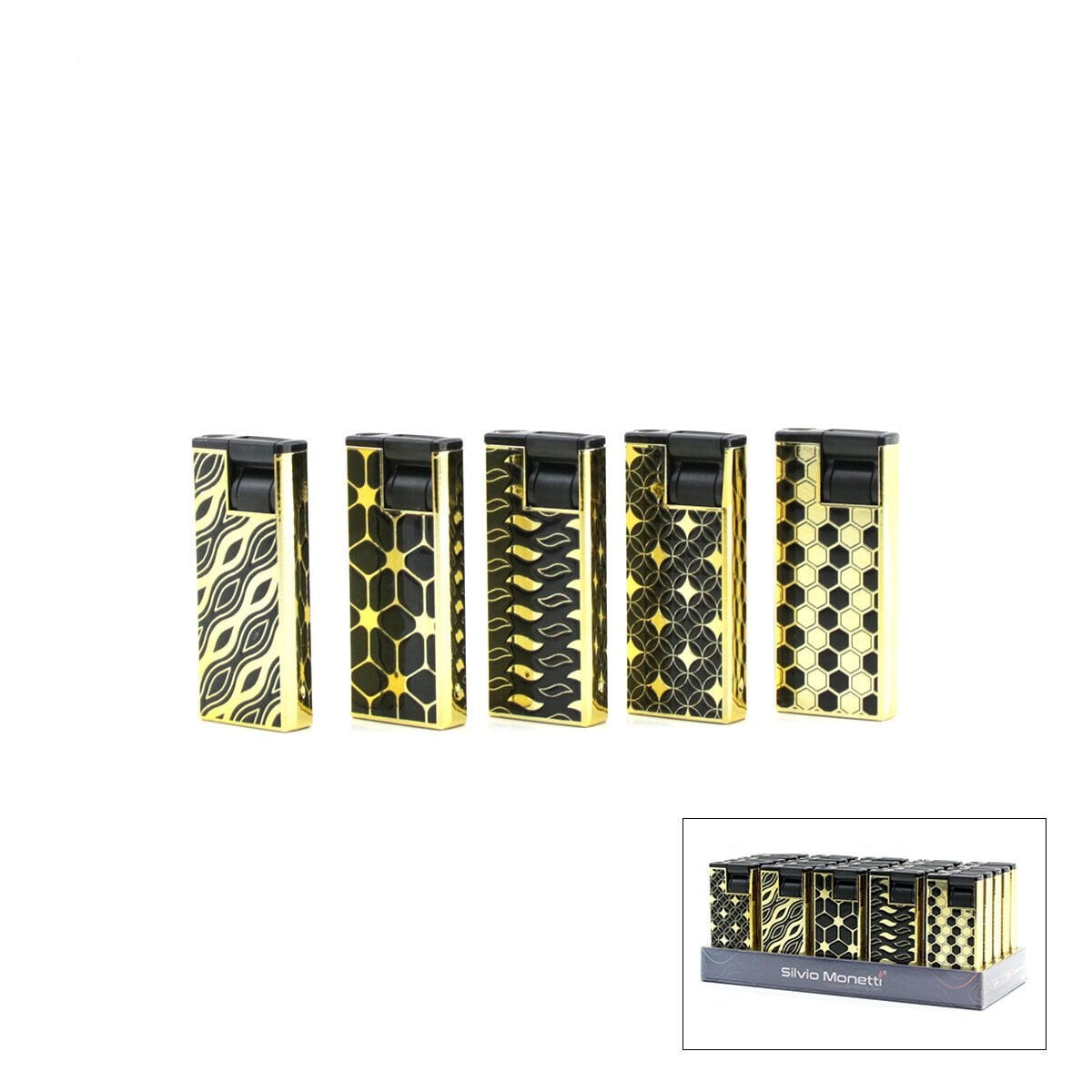 SİLVİO MONETTİ SM-222P ( H ) ( ZİGZAG DESEN ) ( RÜZGAR ) PÜRMÜZ ÇAKMAK*25X20