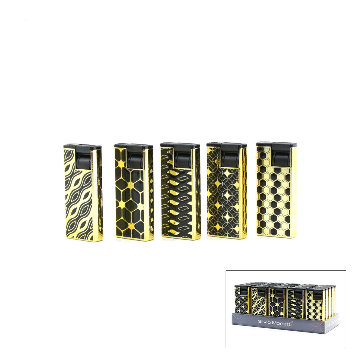 SİLVİO MONETTİ SM-222P ( H ) ( ZİGZAG DESEN ) ( RÜZGAR ) PÜRMÜZ ÇAKMAK*25X20