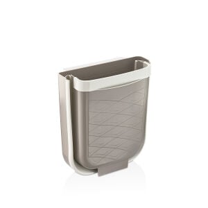 QLUX L-00869-3 ( BEJ ) KATLANABİLİR MUTFAK ÇÖP KOVASI ( 6LT )*8=K
