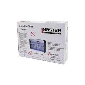 MASTER MTR-2X10 SİNEK ÖLDÜRÜCÜ CIZ CİHAZI MAKİNE (20W) (2PCS LED FLORESAN) (60M2 ETKİLİ) (3000V GERİLİM) (42X10X31.5CM)*6