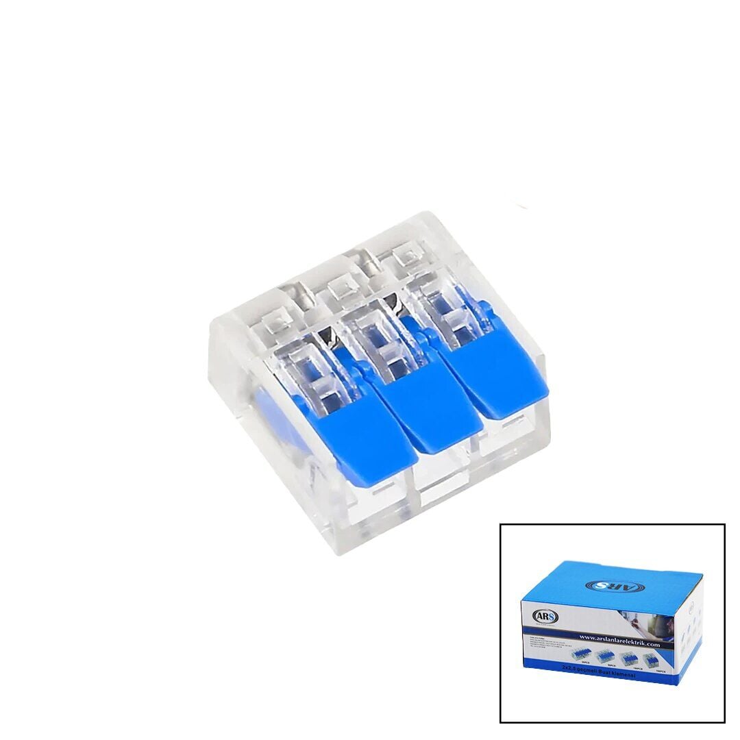CERTİFİCATE PCT-413 ( 3 LÜ ) ( 2X2.5 KABLO GEÇMELİ ) ( MANDALLI ) ( BUAT ) KLEMENSİ*100X10