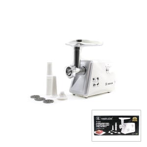 HARLEM GURME H-020-022 ( BEYAZ ) ELEKTRİKLİ ET KIYMA MAKİNESİ (2200W) (SALÇA & PÜRE & SOSİS DOLDURMA & GALETE UNU & İÇLİ KÖFTE)*4