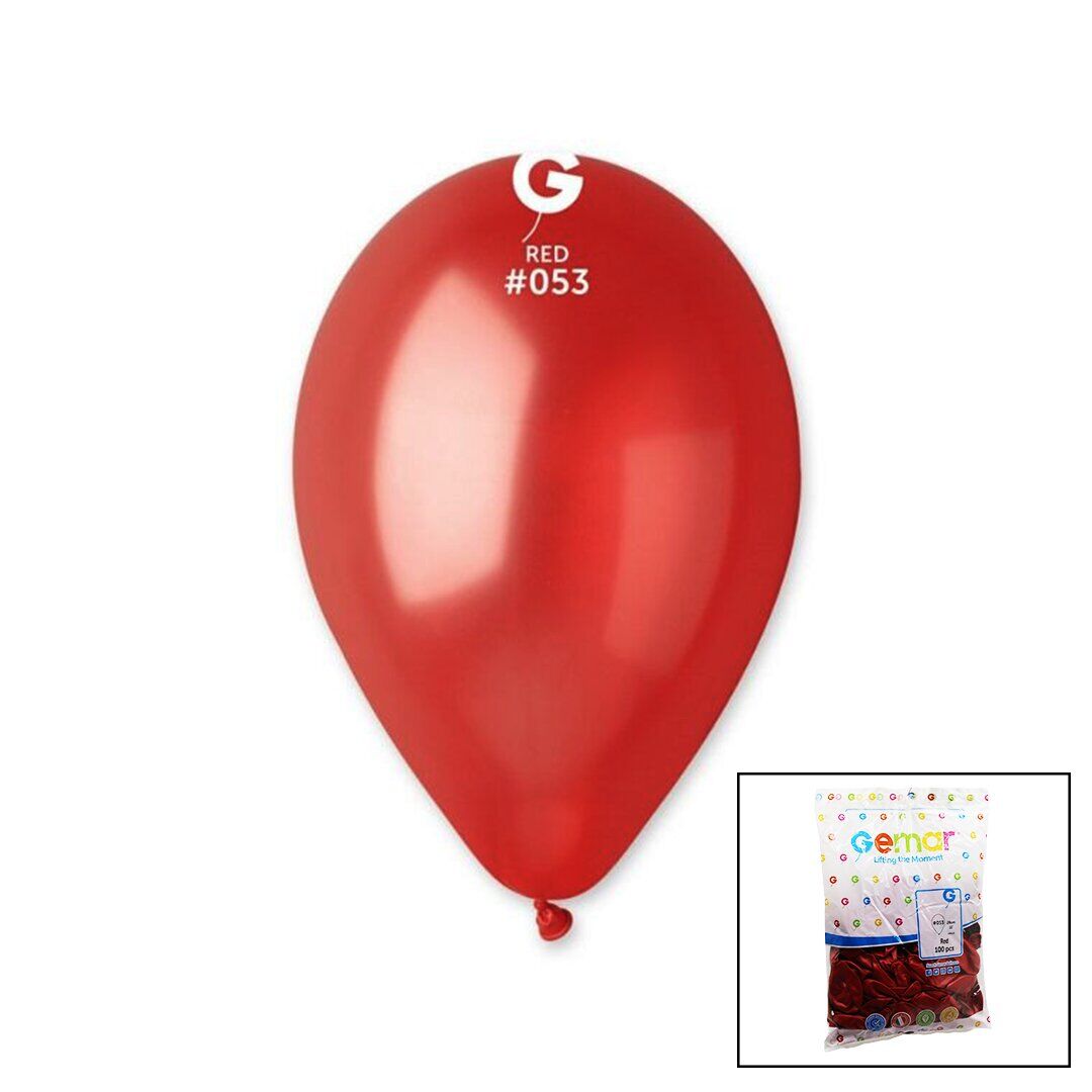 GEMAR GM-110-53 ( METALİK & KIRMIZI ) BALON ( 11'' & 28CM & 100PCS )*1X50
