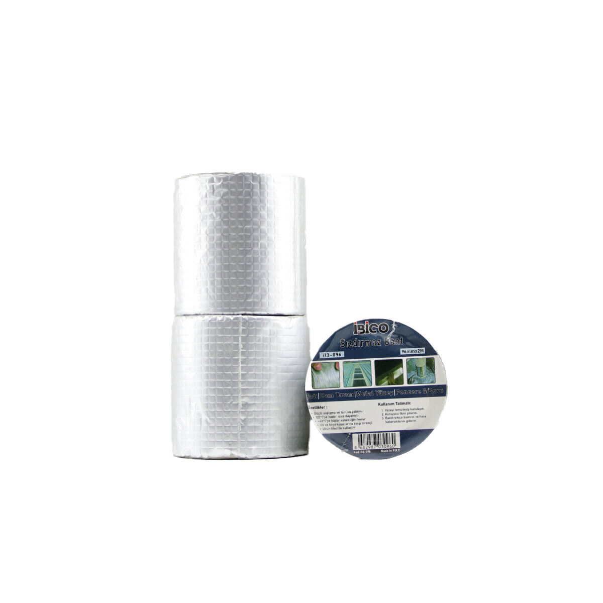 İBİCO İ13-096 ( 96MMX2MT ) SU SIZDIRMAZ FOLYO BANT ( ÇATI-CAM TAVAN-METAL YÜZEY-PENCERE & BORU VB.) ( BANDI )*3X12