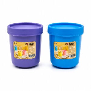 QLUX L-01015 ( NO-2 ) QUICK YUVARLAK SAKLAMA KABI & KASE KAPAKLI RENKLİ ( 600ML )*12=K