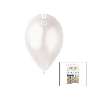 GEMAR GM-110-#028 ( METALİK & İNCİ BEYAZ & PEARL ) BALON ( 11'' & 28CM ) ( 100PCS )*1X50
