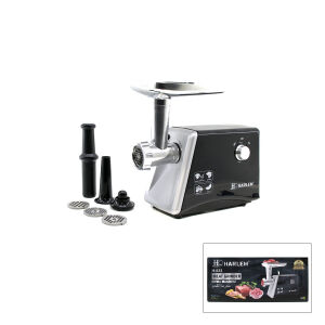 HARLEM GURME H-020-022 ( SİYAH ) ELEKTRİKLİ ET KIYMA MAKİNESİ (2200W) (SALÇA & PÜRE & SOSİS DOLDURMA & GALETE UNU & İÇLİ KÖFTE)*4
