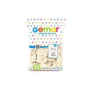 GEMAR GM-110-28 ( METALİK & İNCİ BEYAZ & PEARL ) BALON ( 11'' & 28CM & 100PCS )*1X50