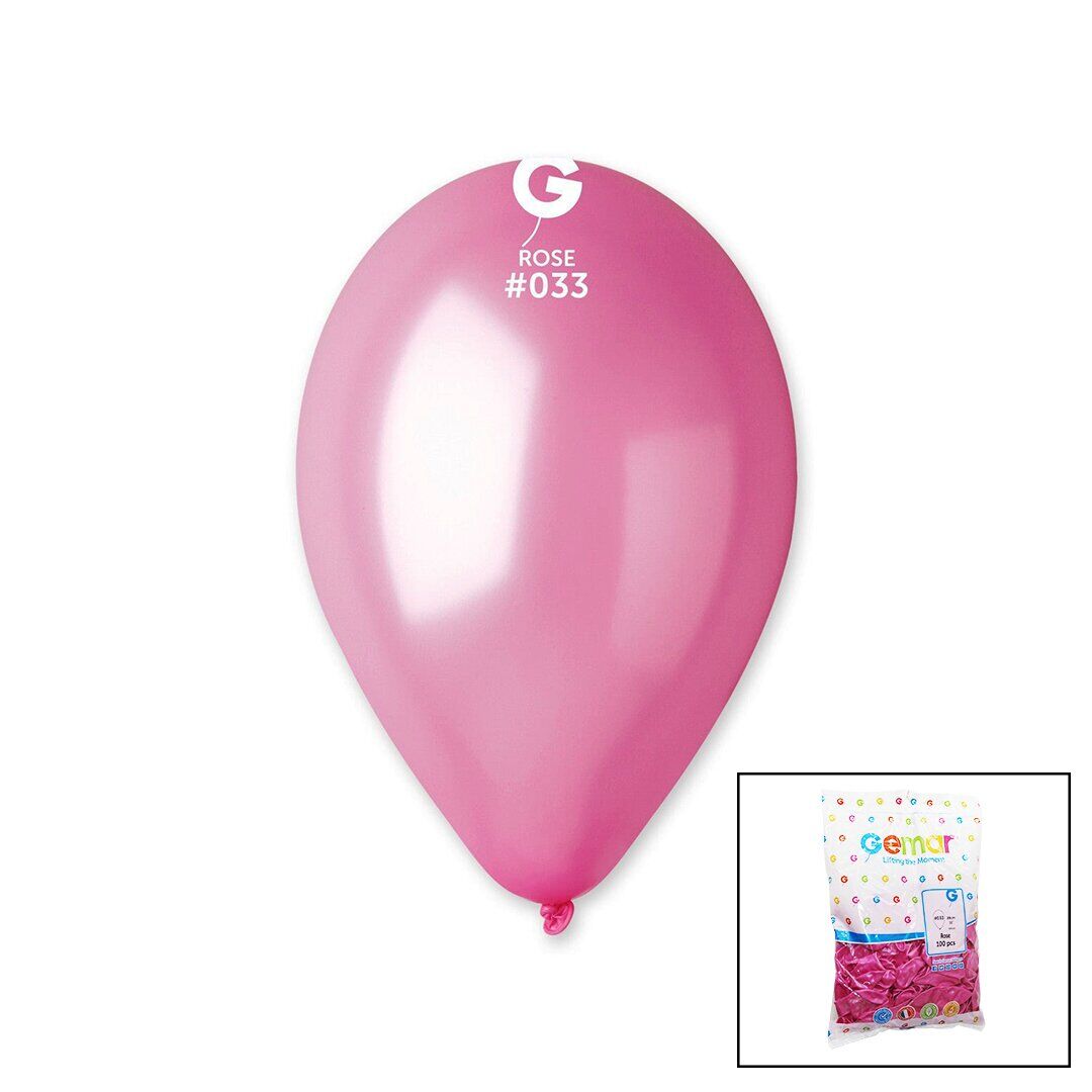 GEMAR GM-110-33 ( METALİK & PEMBE ) BALON ( 11'' & 28CM & 100PCS )*1X50