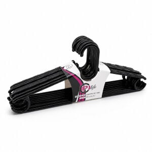 PİLİFE Pİ-844 ( 10PCS ) ( SİYAH ) ELBİSE ASKISI PLASTİK*24=K