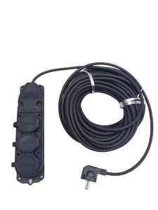 VEETRİN S-31520-3 ( 3LÜ & 20MT ) ( KAUÇUK PRİZ ) UZATMA KABLOSU ( 3X1.5 CCA KABLO ) ( ŞEFFAF PENCERELİ BEZ ÇANTA )*6