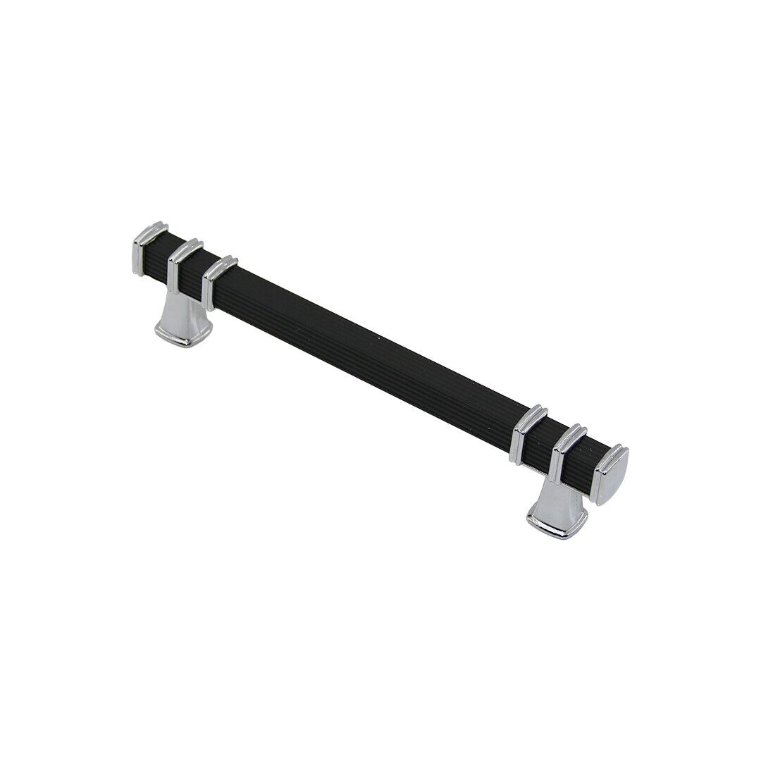 İBİCO-964 ( 12.8CM ) ( YÜZÜK KROM & KULP SİYAH ) ( KARE ) ÇEKMECE KULP*10X5