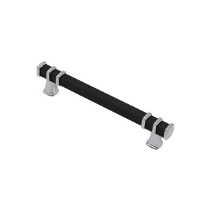 İBİCO-964 ( 12.8CM ) ( YÜZÜK KROM & KULP SİYAH ) ( KARE ) ÇEKMECE KULP*10X5