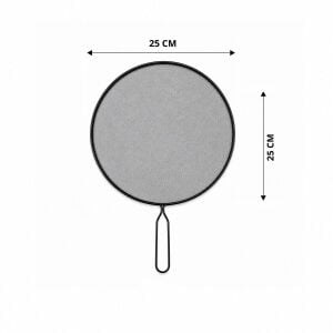 İBİCO İ22-421 ( SİYAH ) ( SAPLI ) ( 25CM ) TEL YAĞ SIÇRATMAZ ( METAL ÇERÇEVE & SAP ) ( SAP=14CM )*12X12