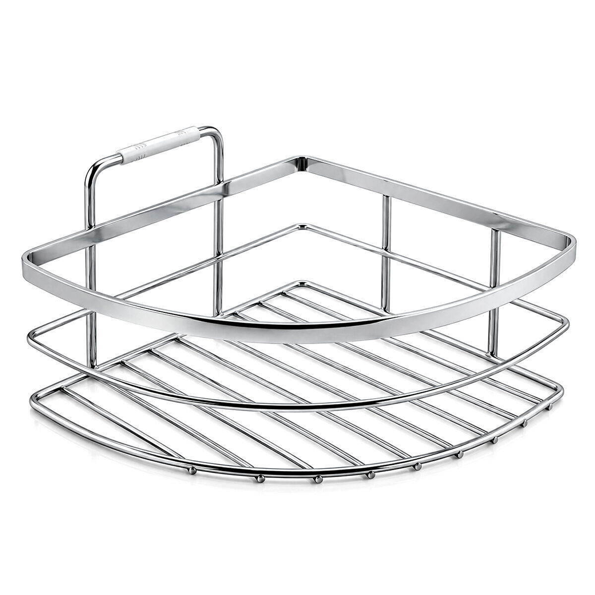 İBİCO K13-098 ( LAMALI ) ( TEK KATLI & ÜÇGEN ) ( KROM ) ( METAL ) BANYO KÖŞELİK & DUŞKABİN RAF*60