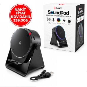 ENKADO EKD-S10 SOUNDPAD ( SİYAH ) ( 5IN1 & 5W & 2000mAh) ( TEMAS İLE SES YÜKSELTME & TELEFON STAND & USB-C ŞARJ ) İNDİKSİYON SES YÜKSELTİCİ BLUETOOTH HOPARLÖR ( SPEAKER )*20