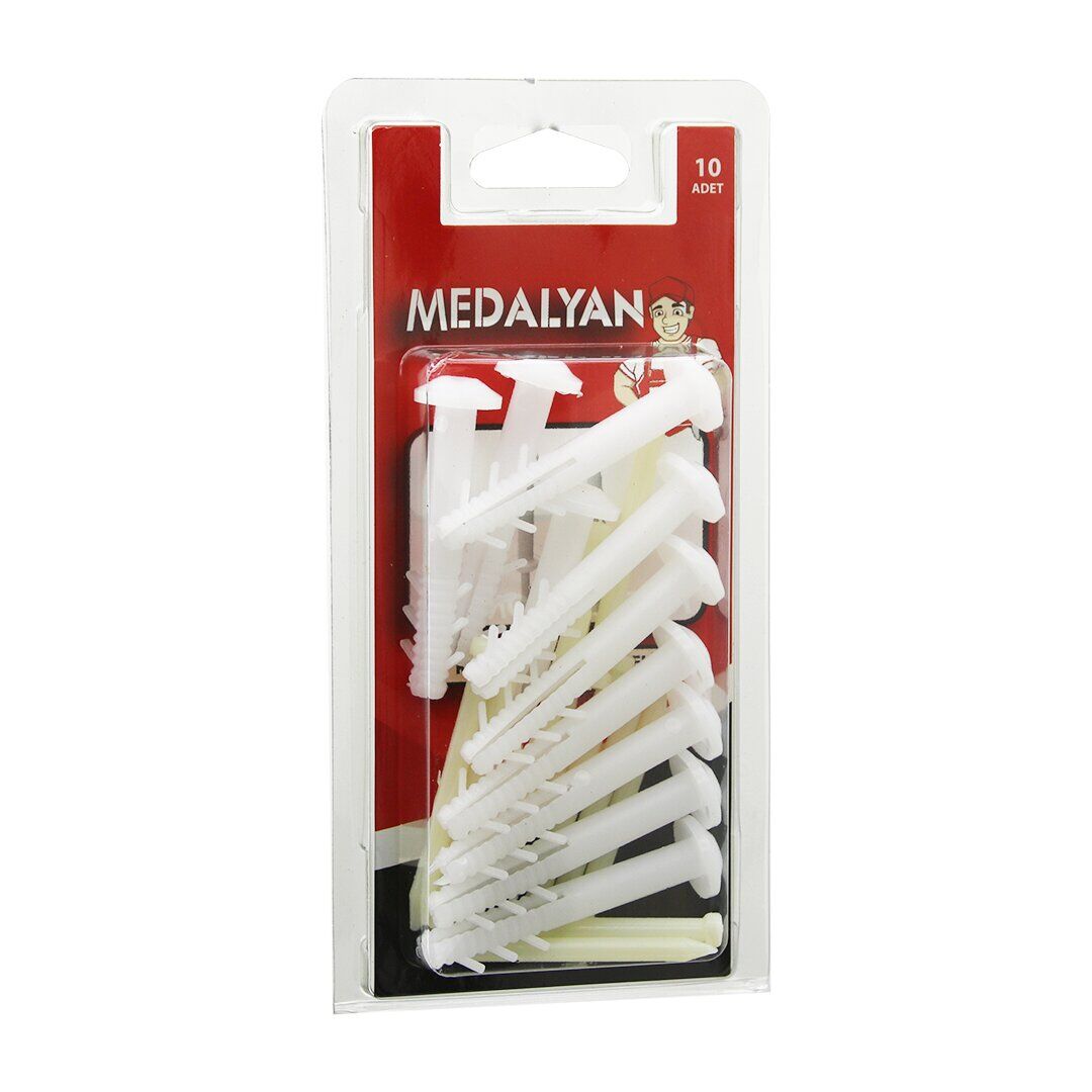 ELBİS-80 KORNİŞ MONTAJ DÜBELİ ( PLASTİK ÇİVİLİ ) ( 10PCS )*12X24
