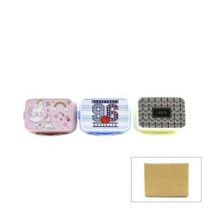 QLUX L-00690 NEO BESLENME KUTUSU (2 KATLI= 1.KAT=2+1 BÖLMELİ & 2.KAT=BÖLMESİZ) (ÇATAL & KAŞIK) (RESİMLİ & DESENLİ & RENKLİ PLS.)*30=K