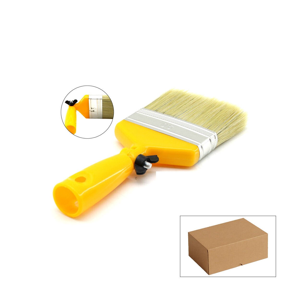 GÜNSAN ( -040 040 ) ( NO-4 ) ( 90MM ) ( UZMAN ) ( SARI SAPLI = AYARLI ) ( ROBOT ) BOYA FIRÇASI*12X5