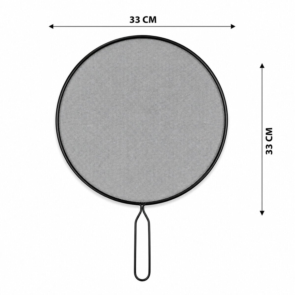 İBİCO İ22-423 ( SİYAH ) ( SAPLI ) ( 33CM ) TEL YAĞ SIÇRATMAZ ( METAL ÇERÇEVE & SAP ) ( SAP=14CM )*12X12