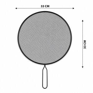 İBİCO İ22-423 ( SİYAH ) ( SAPLI ) ( 33CM ) TEL YAĞ SIÇRATMAZ ( METAL ÇERÇEVE & SAP ) ( SAP=14CM )*12X12