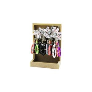 MEVA M-66 ( MİNİ & 16LI & ( ANAHTARLIK ) İMAMELİ ) CEP TESBİH ( AHŞAP STANDLI ) ( LASTİKLİ MİSİNA İPLİ )*60X10