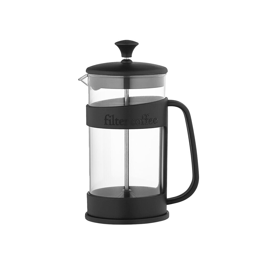 QLUX BARİSTA L-00845 ( 400ML ) FRENCH PRESS ( PLASTİK KAFES & KAPAK ) ( MİKA KRİSTAL PLS.HAZNE ) BİTKİ SÜZGEÇ*16=K