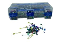 MLS SAFETY PINS-988 ( RENKLİ ) ( 50PCS.PLS.KUTU ) ( NO-00'' ) MİNİ ÇENGELLİ İĞNE*36X40