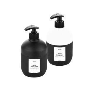 QLUX C-00519 NO-05 (SİYAH BEYAZ ) COOL CAM SIVI SABUNLUK ( 425ML )*12X1