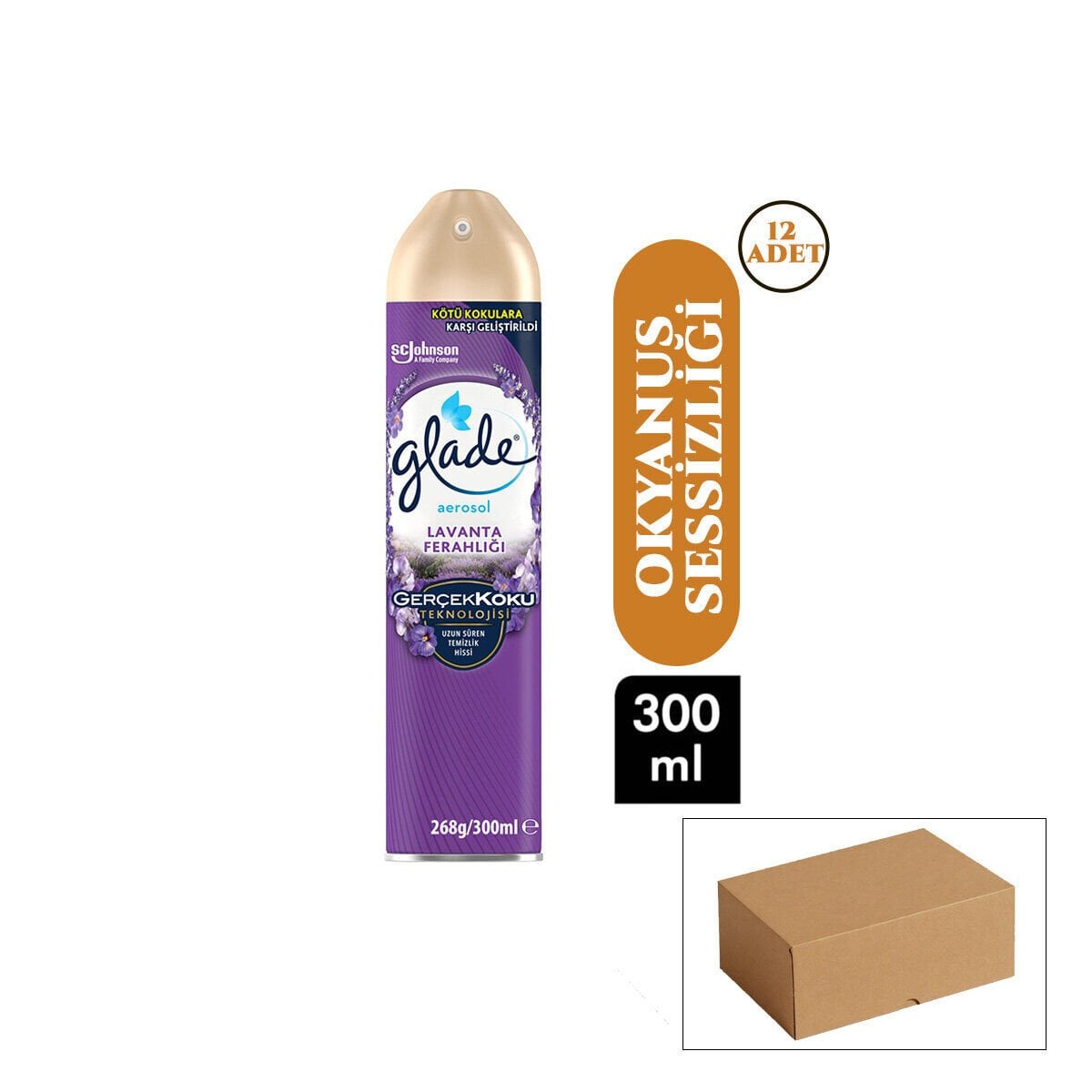 GLADE AEROSOL LAVANTA ORTAM ODA KOKUSU SPREY ( 300ML )*12=K