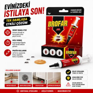 BROFAR  ( JEL ) ŞIRINGA MODELİ  ( HAMAMBÖCEĞİ & KARINCA ) 5GR.*12X8