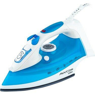 AWOX ACTİVE ( MAVİ & BEYAZ ) BUHARLI ÜTÜ ( SERAMİK TABAN & 360° HAREKETLİ KABLO & BUHAR AYARLAMA) (2600W)*6