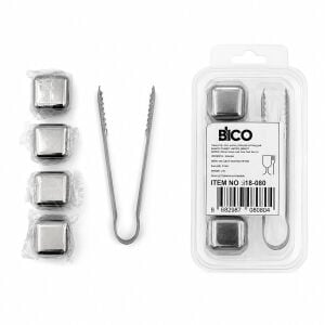 İBİCO İ18-080 ( 5PCS = 4 KÜP & MAŞA ) ( KÜP ŞEKLİ ) METAL BUZLUK *96