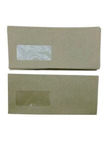 ASİLDOĞAN SA-049627-067447 (KAHVERENGİ) (PENCERELİ & KRAFT) DİPLOMAT ZARF (SİLİKONLU) (90GR) (105X240MM) (500LÜ)*1X10